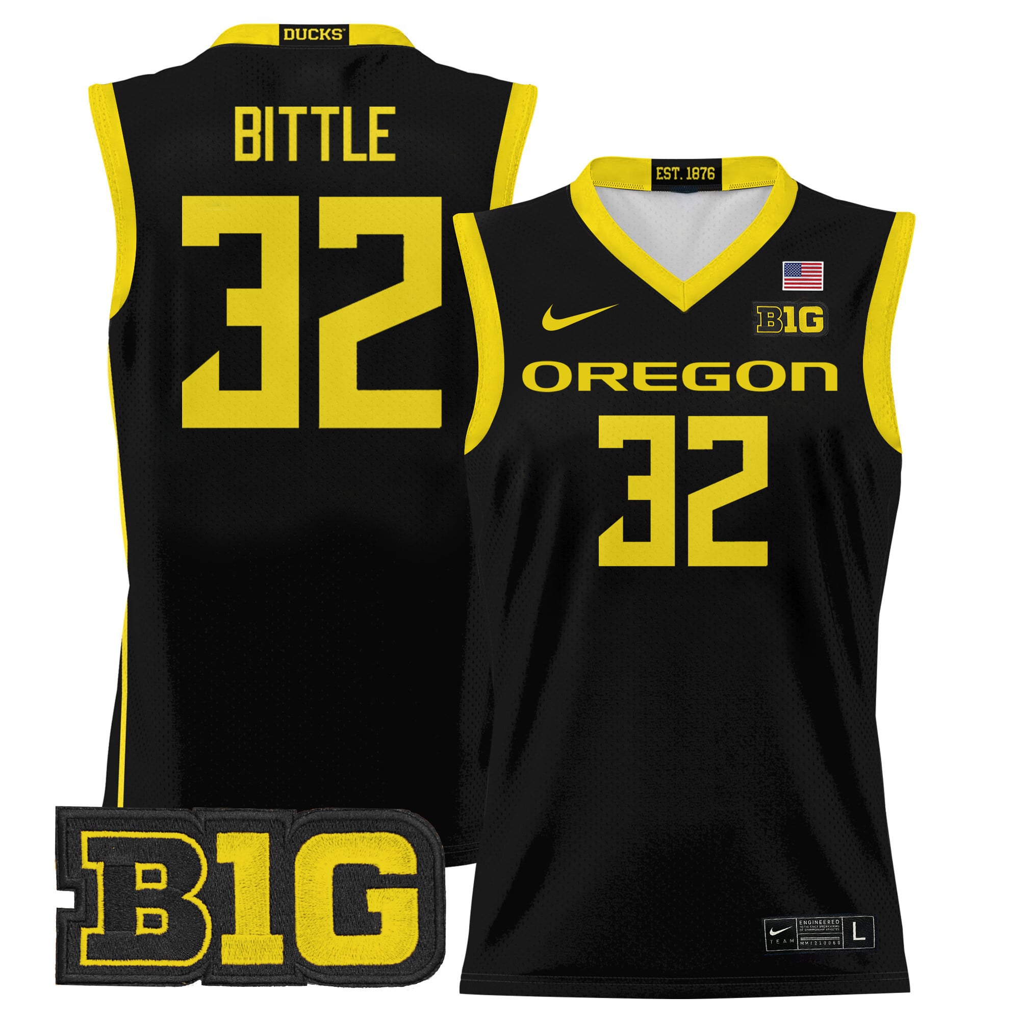 Men's Oregon Ducks 2024 Lightweight Basketball Jersey - All Stitched