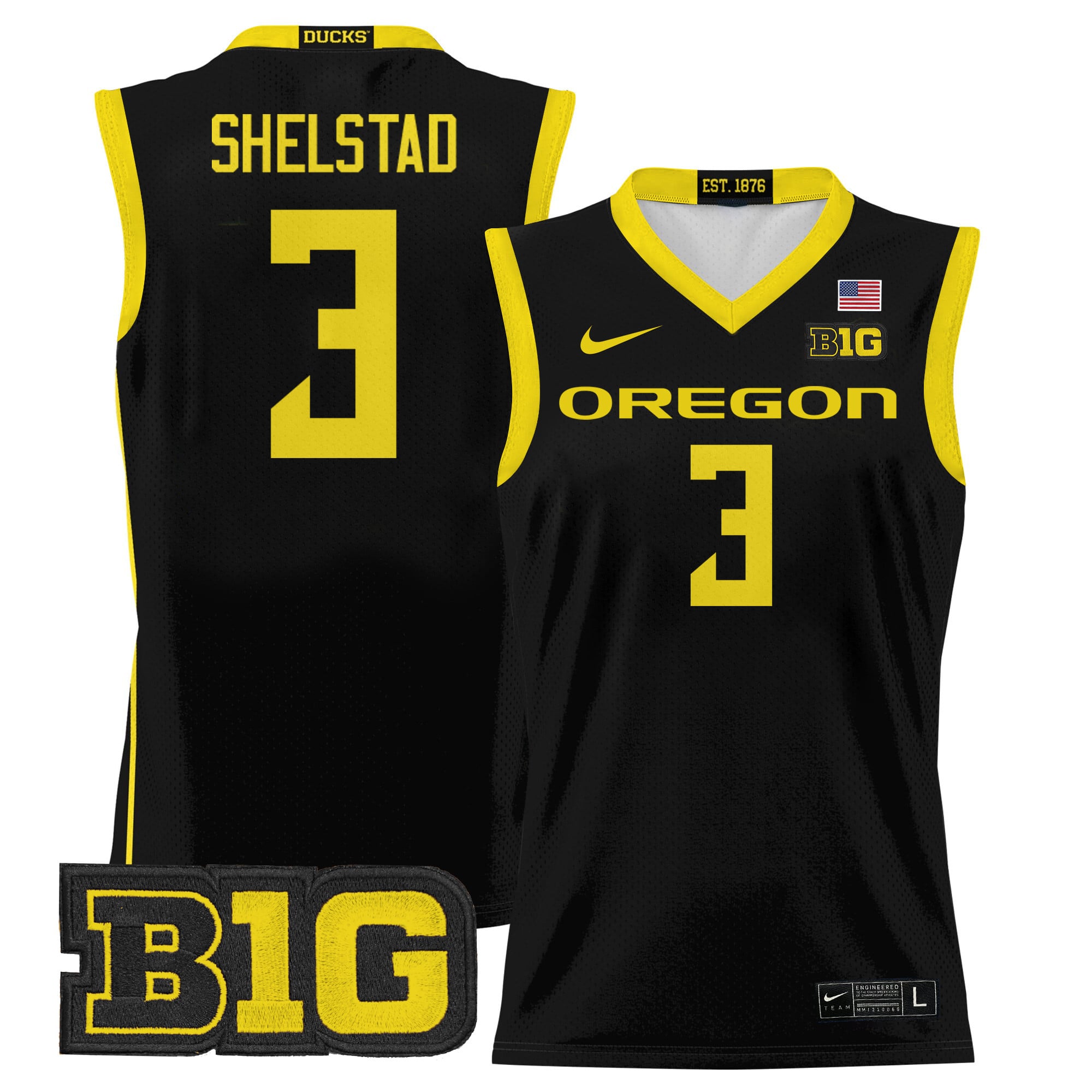 Men's Oregon Ducks 2024 Lightweight Basketball Jersey - All Stitched