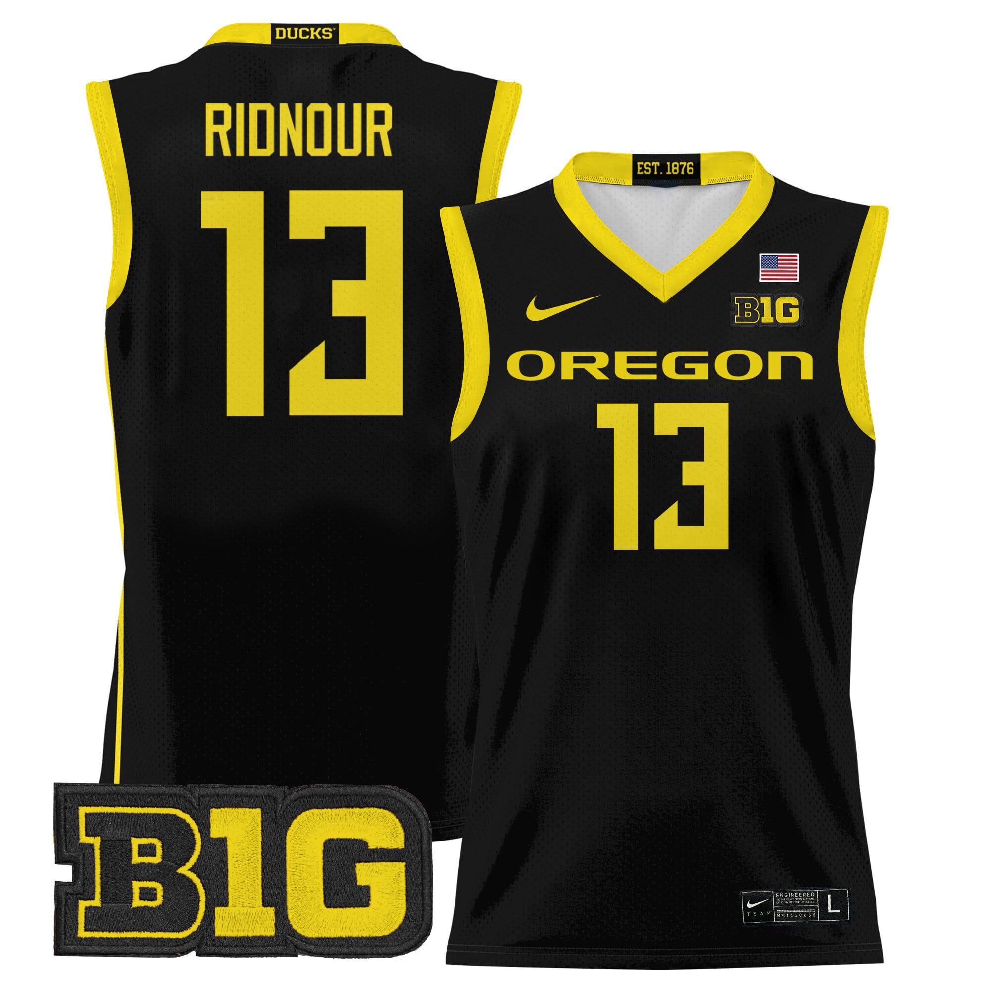 Men's Oregon Ducks 2024 Lightweight Basketball Jersey - All Stitched