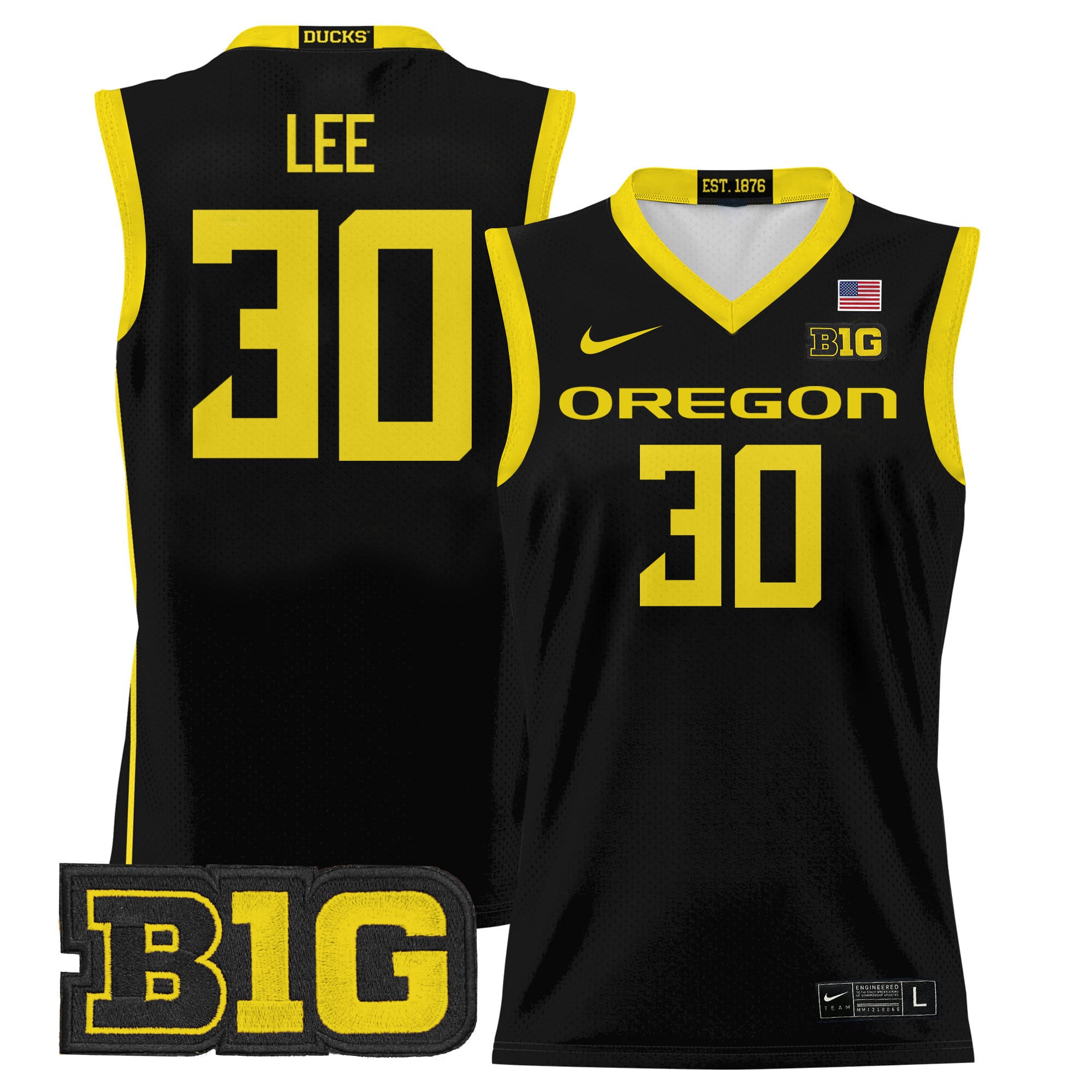 Men's Oregon Ducks 2024 Lightweight Basketball Jersey - All Stitched