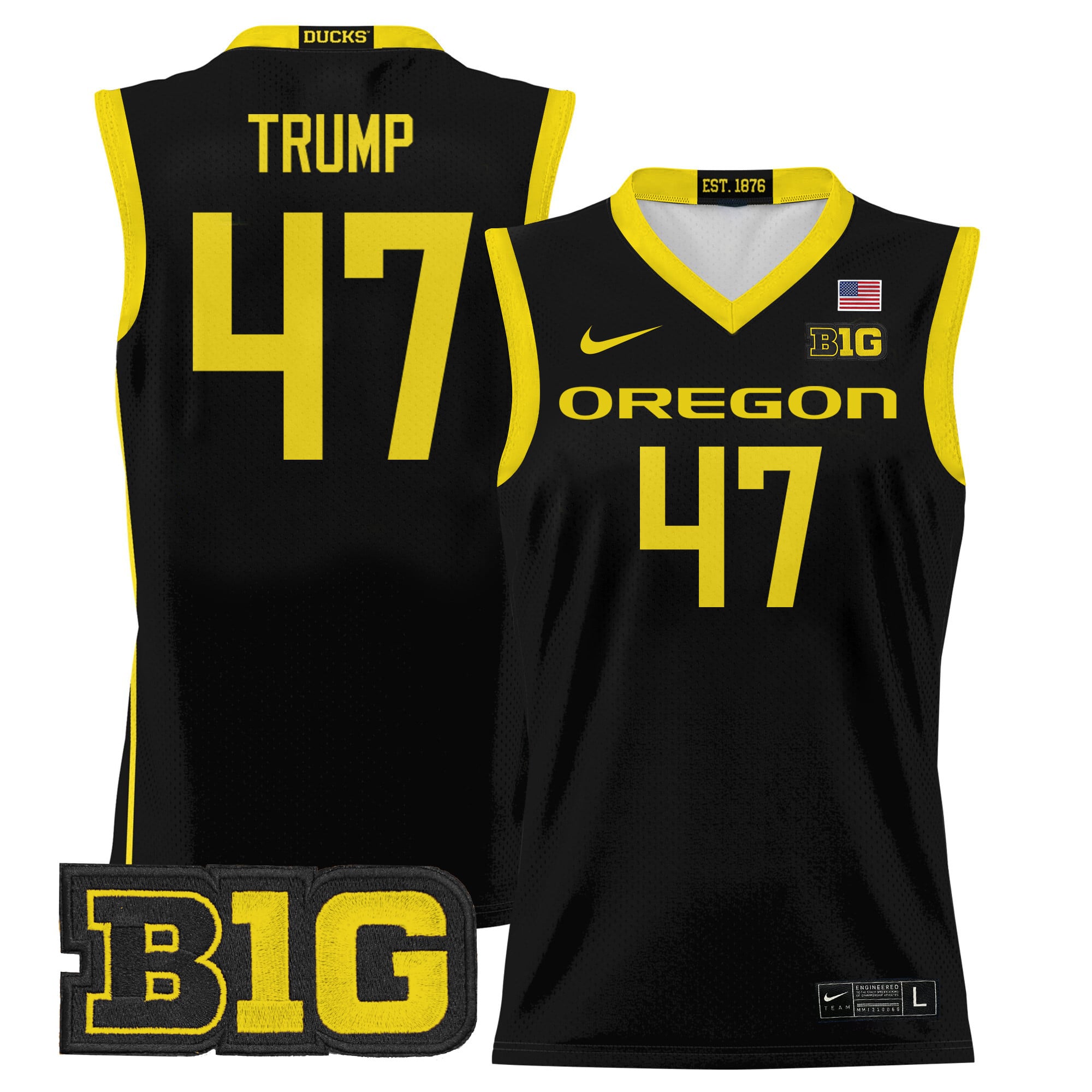 Men's Oregon Ducks 2024 Lightweight Basketball Jersey - All Stitched