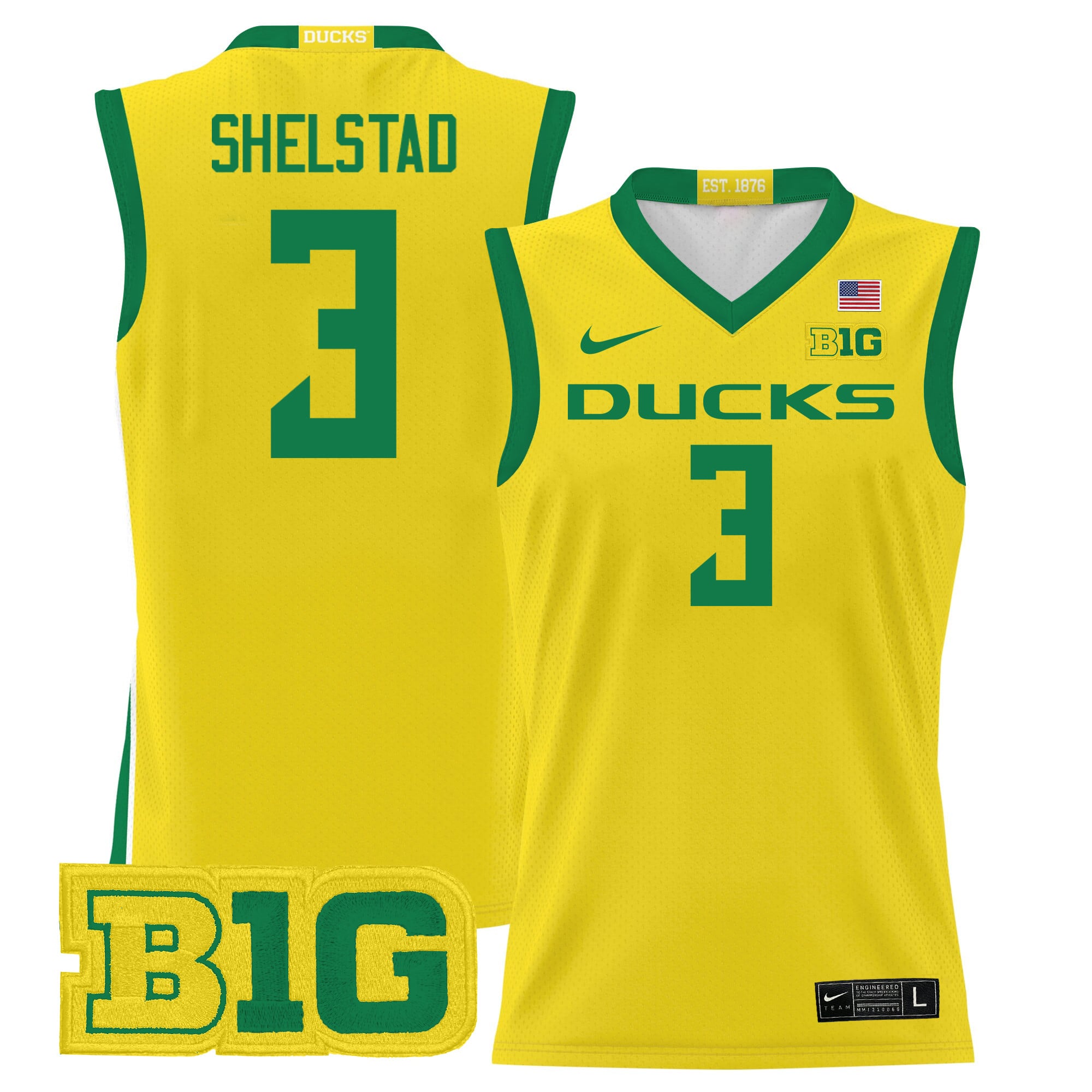 Men's Oregon Ducks 2024 Lightweight Basketball Jersey - All Stitched