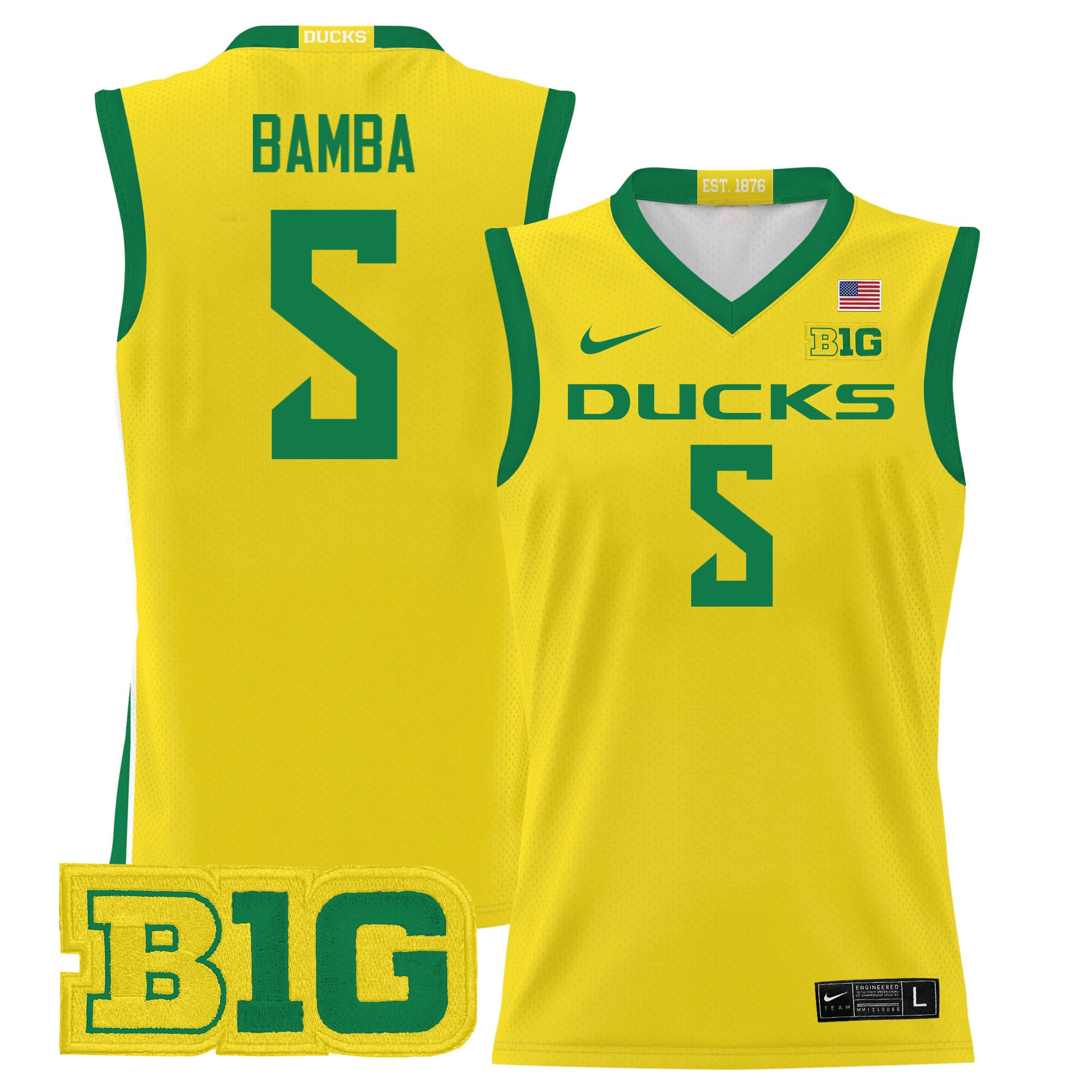 Men's Oregon Ducks 2024 Lightweight Basketball Jersey - All Stitched