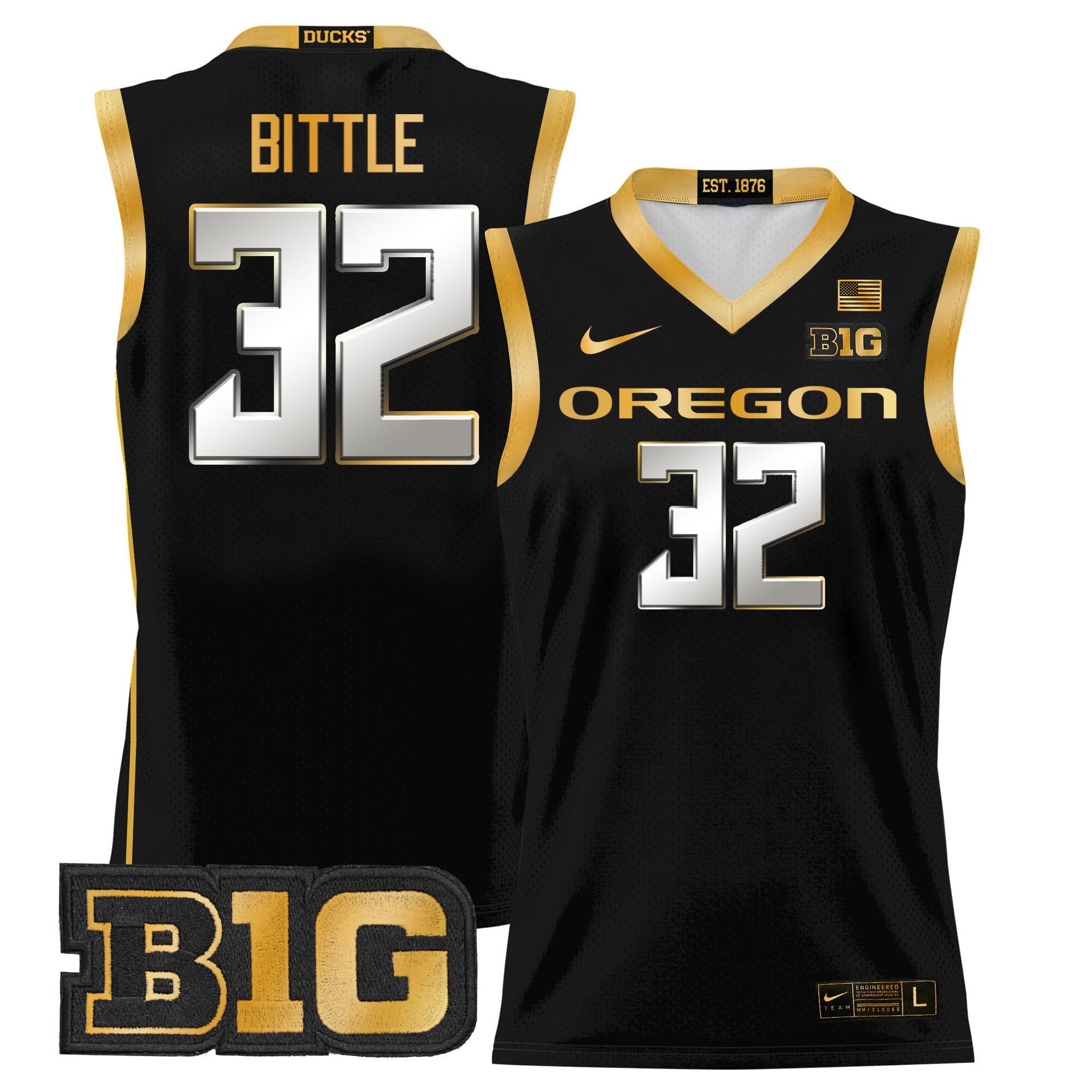 Men's Oregon Ducks 2024 Lightweight Basketball Jersey - All Stitched