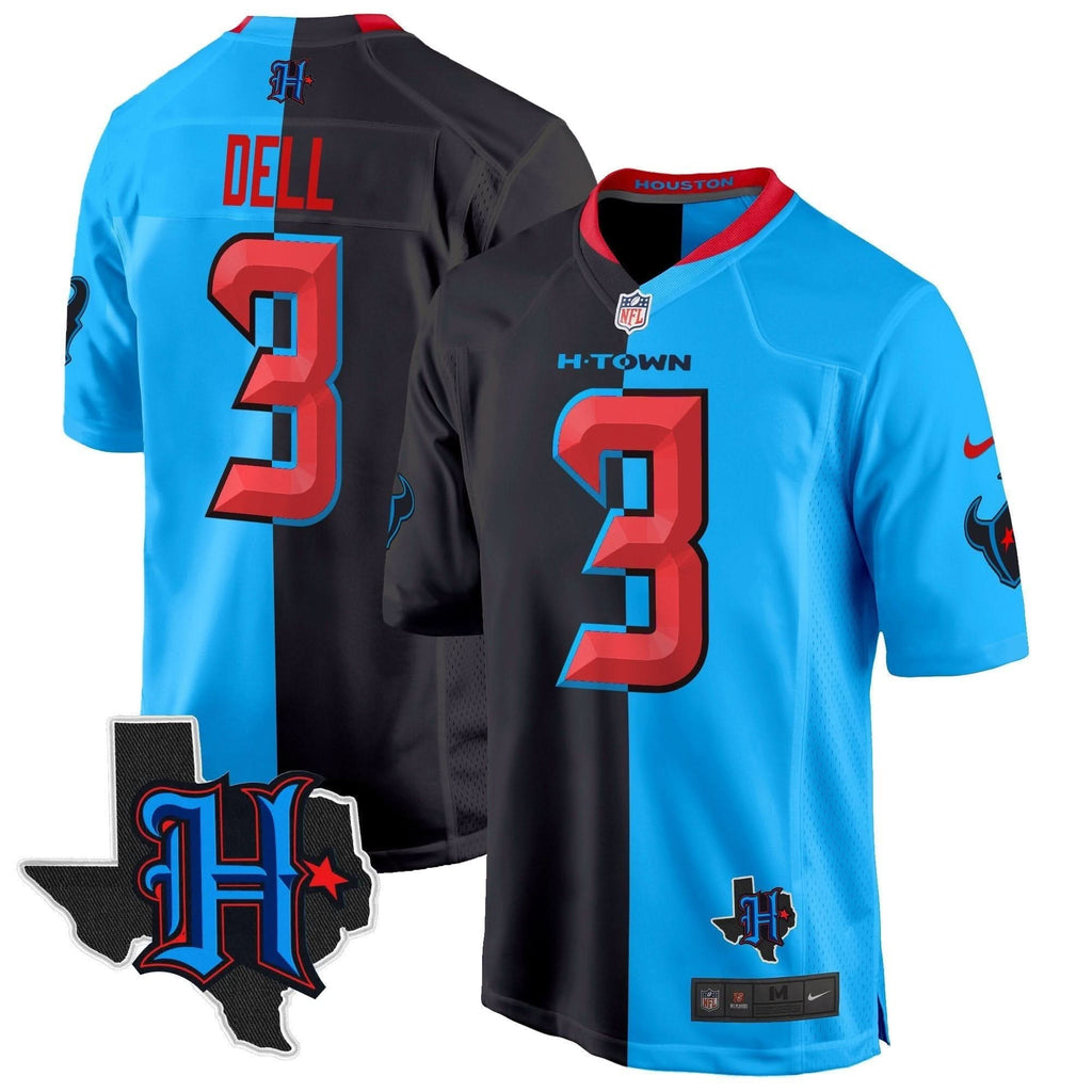 Houston Texans 2024 Texas Patch Game Jersey - All Stitched