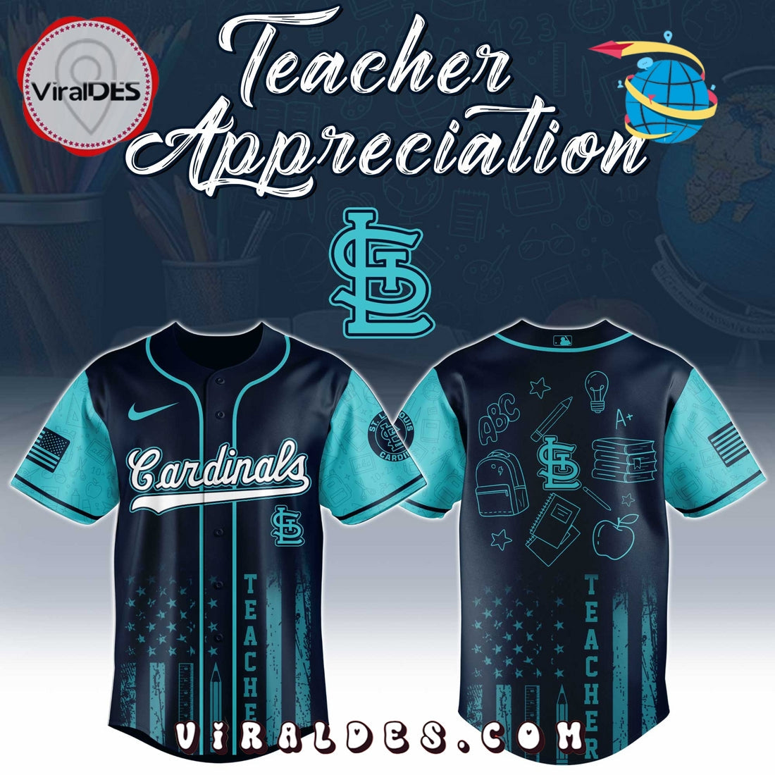 St. Louis Cardinals MLB x Teacher Appreciation Day Baseball Jersey