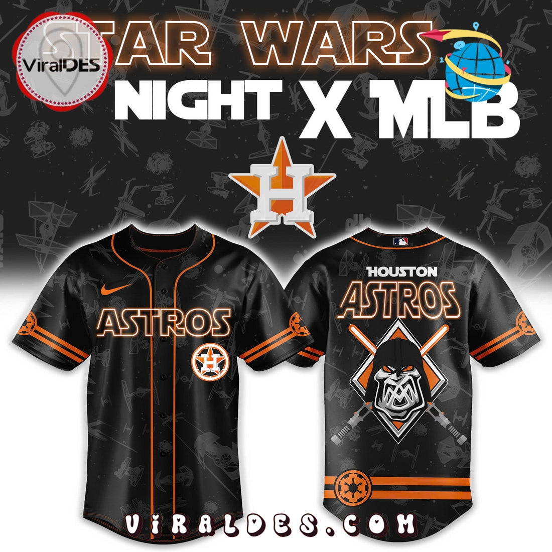 Star Wars Night x Houston Astros Baseball Jersey